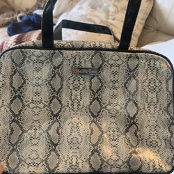 Saks  Fifth Ave Small Snakeskin Travel Bag $10