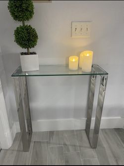 Modern Glass End Table 