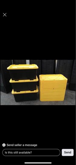 Stackable storage bins 27 gal capacity