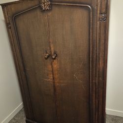 Wooden Armoire Wardrobe Antique 