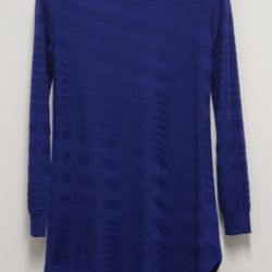 Apt 9 - Women’s Royal Blue  Knit Sweater - Top - Tunic -  Sweater Angled Hem Flattering … Size Medium NWOT
