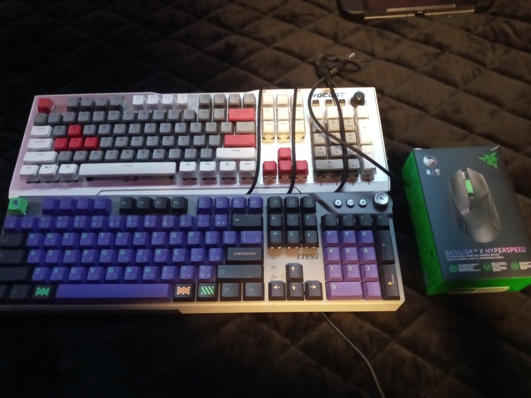 2 Gaming RGB Keyboards + Razer Wireless Mouse