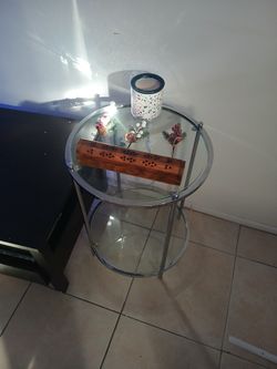 Glass Side Table 