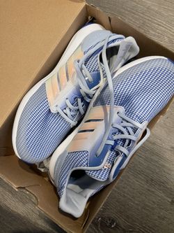 Adidas Shoes Youth 6.5 Rapidarun Running Training Sneakers AH2615 Blue Mesh