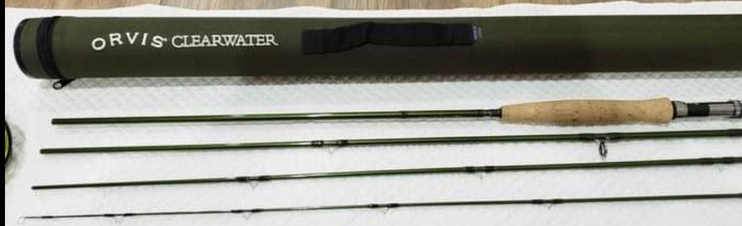 9ft Orvis Clearwater Fly Fishing  Rod 905 4 Pcs with Loaded Large Arbor 2 Reel 