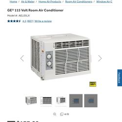 GE 115 VOLT 5100 BTU WINDOW MOUNT AC $90 O.B.O