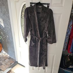Gray Plush Robe