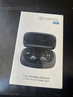 VEATOOL T16 True Wireless Earbuds with Ear hooks 5.0 HiFi Dual LED Display Sport