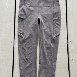 Lululemon Speed Up Crop  Luxtreme Leggings Size 4 Heathered Black Pants Workout 