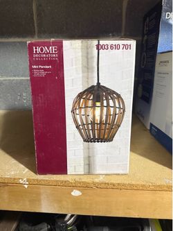 Home Decorators Collection Bamboo Mini Pendant Light – New in Box