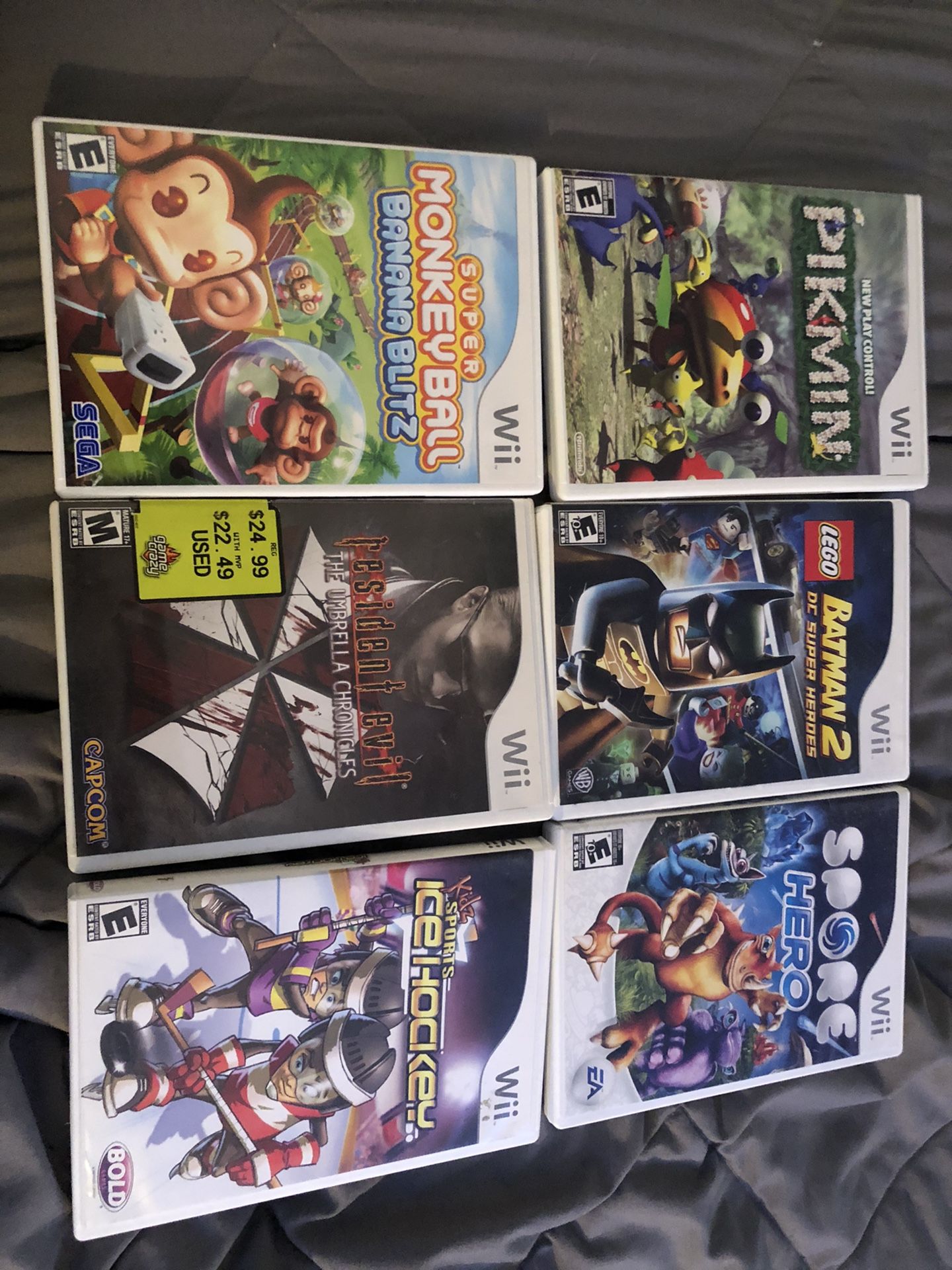 Lot of 6 Wii Games including Pikmin