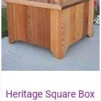 Square cedar box