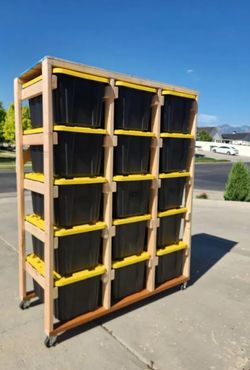 Mobile Rack Garage Storage Bin