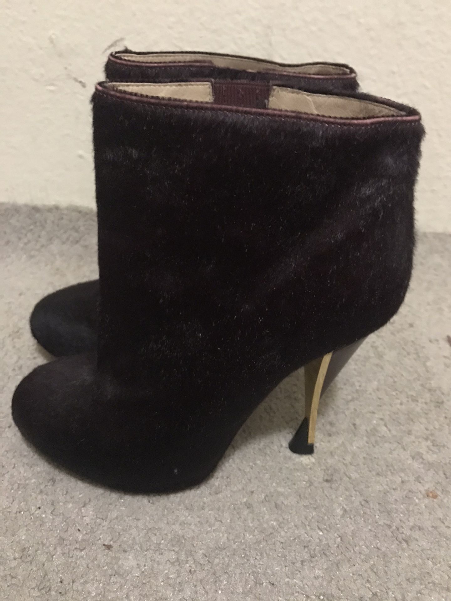 Cow skin boots! $90 Dianevonfurstenburg!