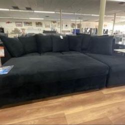 New Black Sectional Sofa Couch *Ottoman Sold Separately* 