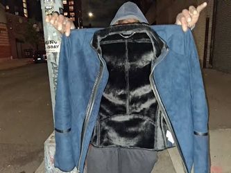 Blue Suede Armani jacket