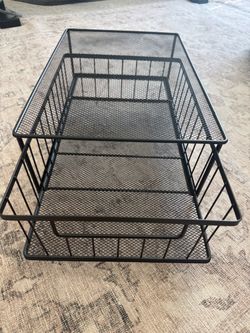 Black Metal Storage Bin