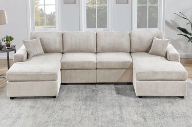 3-Piece Sectional Set - Ivory Color