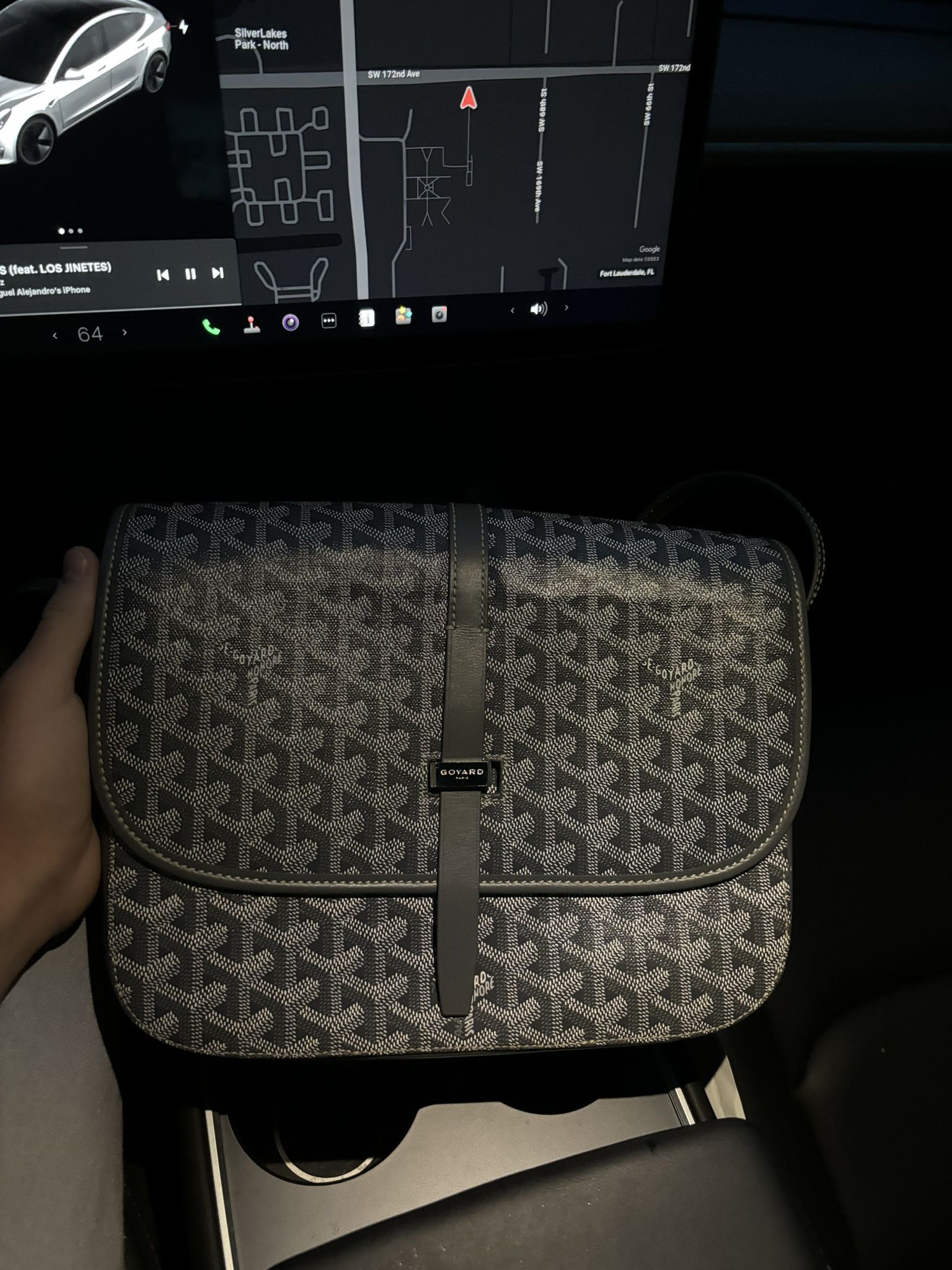 Goyard Belvedere MM Bag Grey