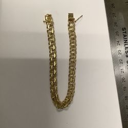 14k yellow gold chino Style Bracelet 108907-7 JE 