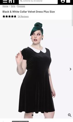 Hot topic black velvet costume dress 3X