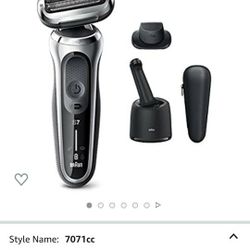 Braun Electric Razor for Men, Series 7 7071cc 360 Flex Head Electric Shaver with Precision Trimmer, Rechargeable, Wet & Dry, 4in1 SmartCare Center and