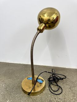 Vintage Datsun Brass Gooseneck Lamp – 1970s