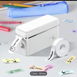 P31S Label Maker Machine with Stickers, Mini Portable Wireless Thermal Printer, for Organizing Storage Office Home Small Business, Sticker Maker Label