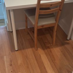 White Table 39 Inches X 24