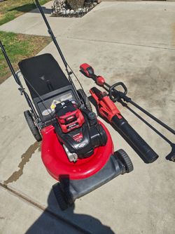 Briggs and Stratton gas mower and skil 40v yard tools 360 FIRM NO LESS package deal c pictures for details specs