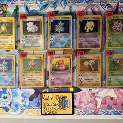 Vintage Singles Lot (Base set, Base Set 2, Jungle, Fossil, Etc)