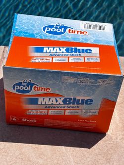 MAX BLUE Sealed Case of 10 Clarifier Shock Pool