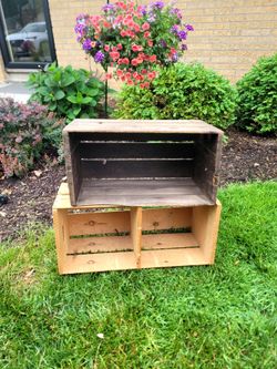 2 antique wooden fruit / veggies crates