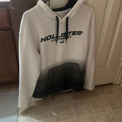 Black and white mens hollister hoodie