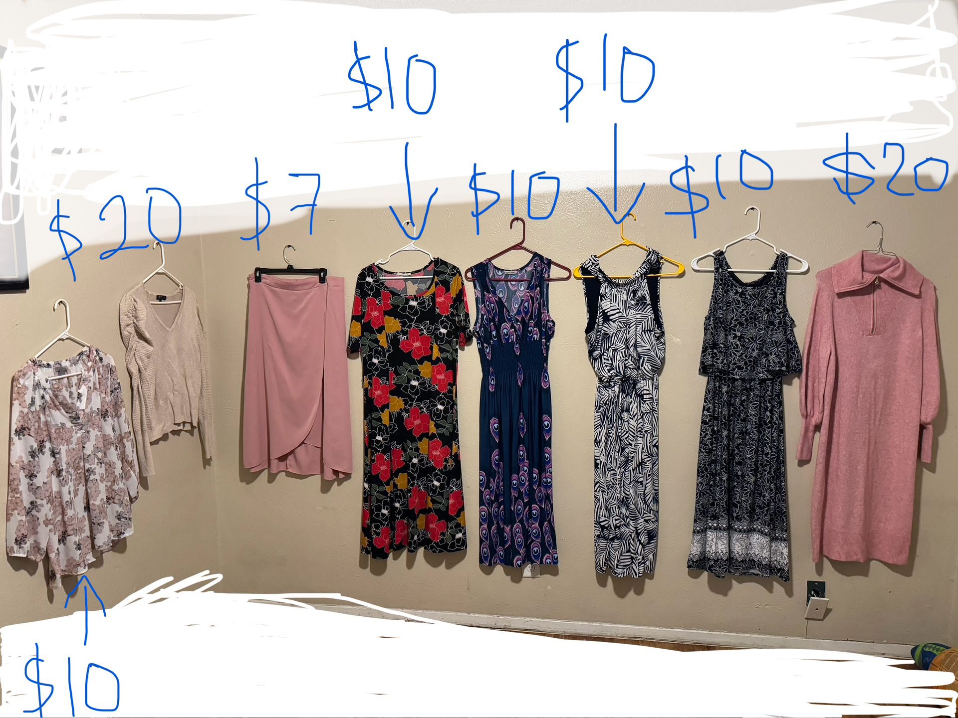 Bundle Of Women Clothes, Dresses, Sweaters  BUY ALL FOR $20