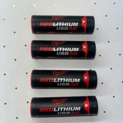 Milwaukee 48-11-2131 REDLITHIUM Lithium-Ion Rechargeable USB 3.0 AH Battery  $15 each      Keywords : Marco tools, Mac tools, SnapOn tools snap on lif