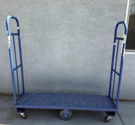 Heavy Duty Blue Steel Platform U-boat Cart Dolly