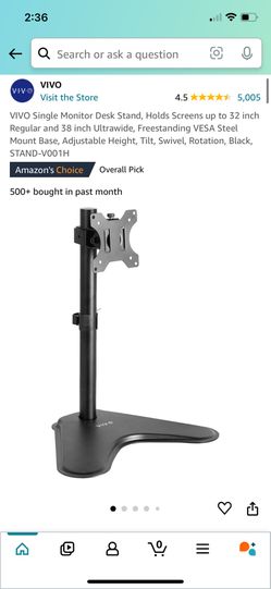 VIVO Single Monitor Desk Stand 