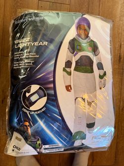 Disney Pixar Buzz Lightyear Halloween Costume – Boys Medium 8–10 – Light Up