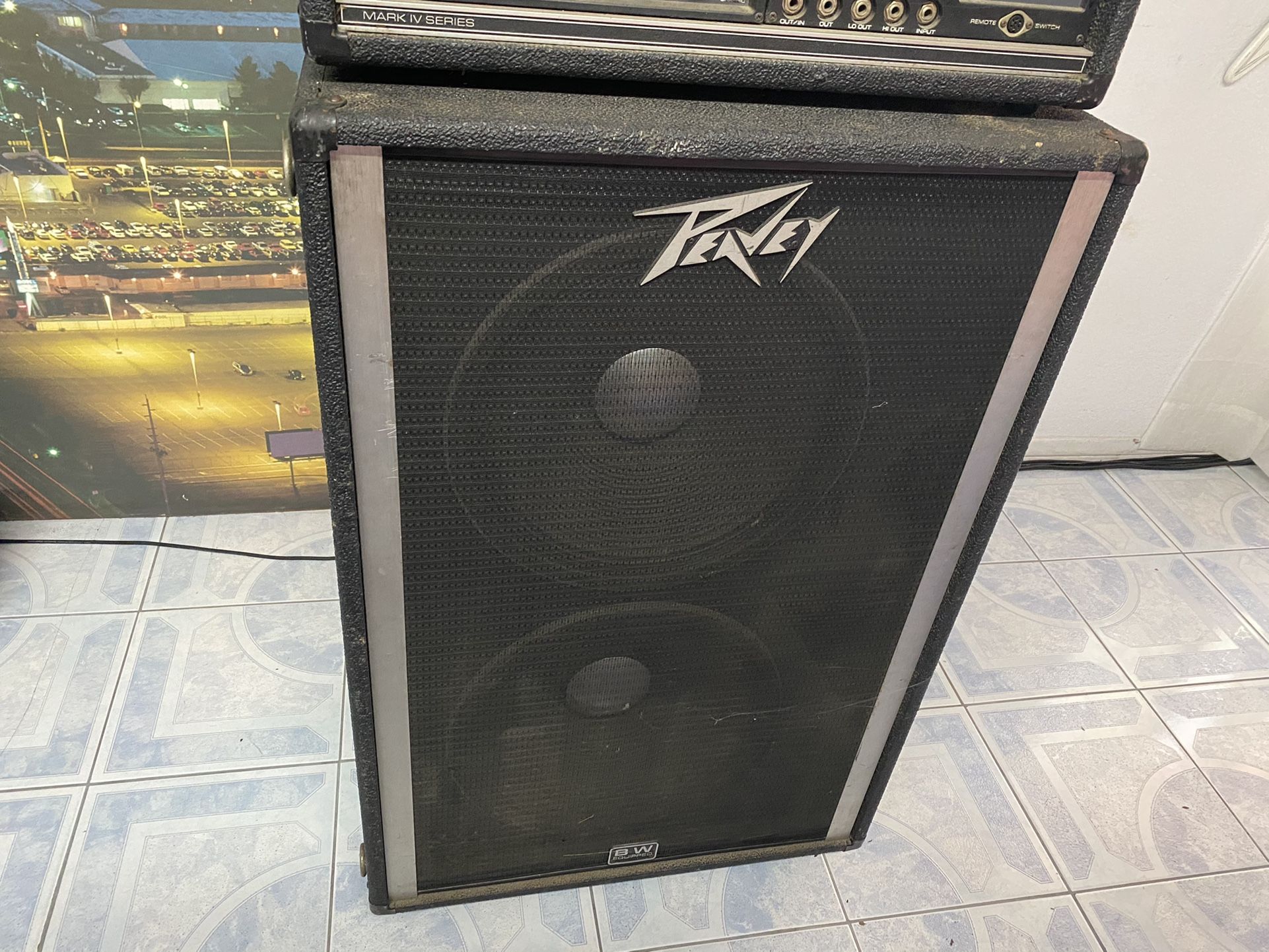 Peavey 215D BW 2X15 Bass Speaker Cabinet And Peavey 400BH MK IV Bass Head
