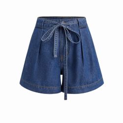 NWT CIDER Denim Midrise Bowknot Shorts Size 4