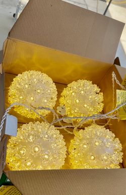 5.5-inch LED Hanging Sphere Lights Warm White (4-Pack) $35 each