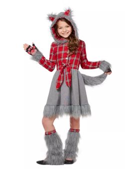 Kids Faux Fur Charming Werewolf Costume. Size 8/10