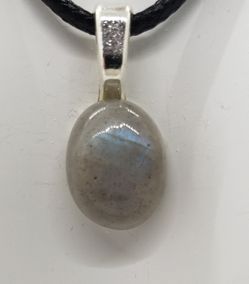 Natural Moonstone Labradorite Silver Necklace