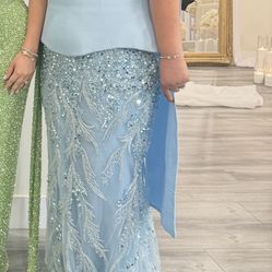 Custom-Made Blue Dress