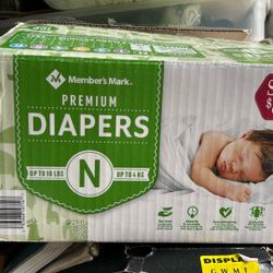Newborn Baby Diapers.  More Details front Of Diaper Box.