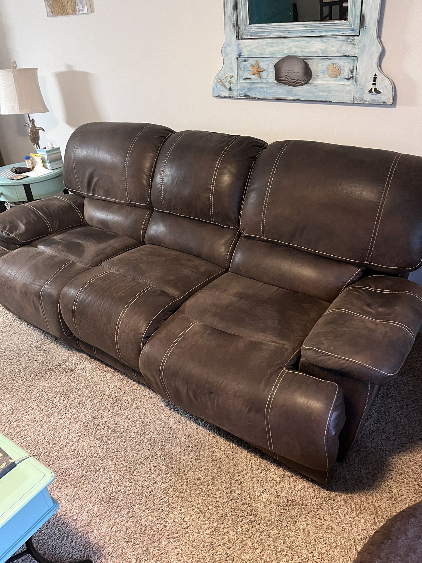 Sofa And Chair With Storage Ottoman