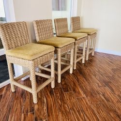 High chairs . Bar chairs . Havana Wicker Outdoor/indoor Counter Stool Island kitchen High chairs .  SUNSET WEST HAVANA WICKER COUNTER STOOLS.
