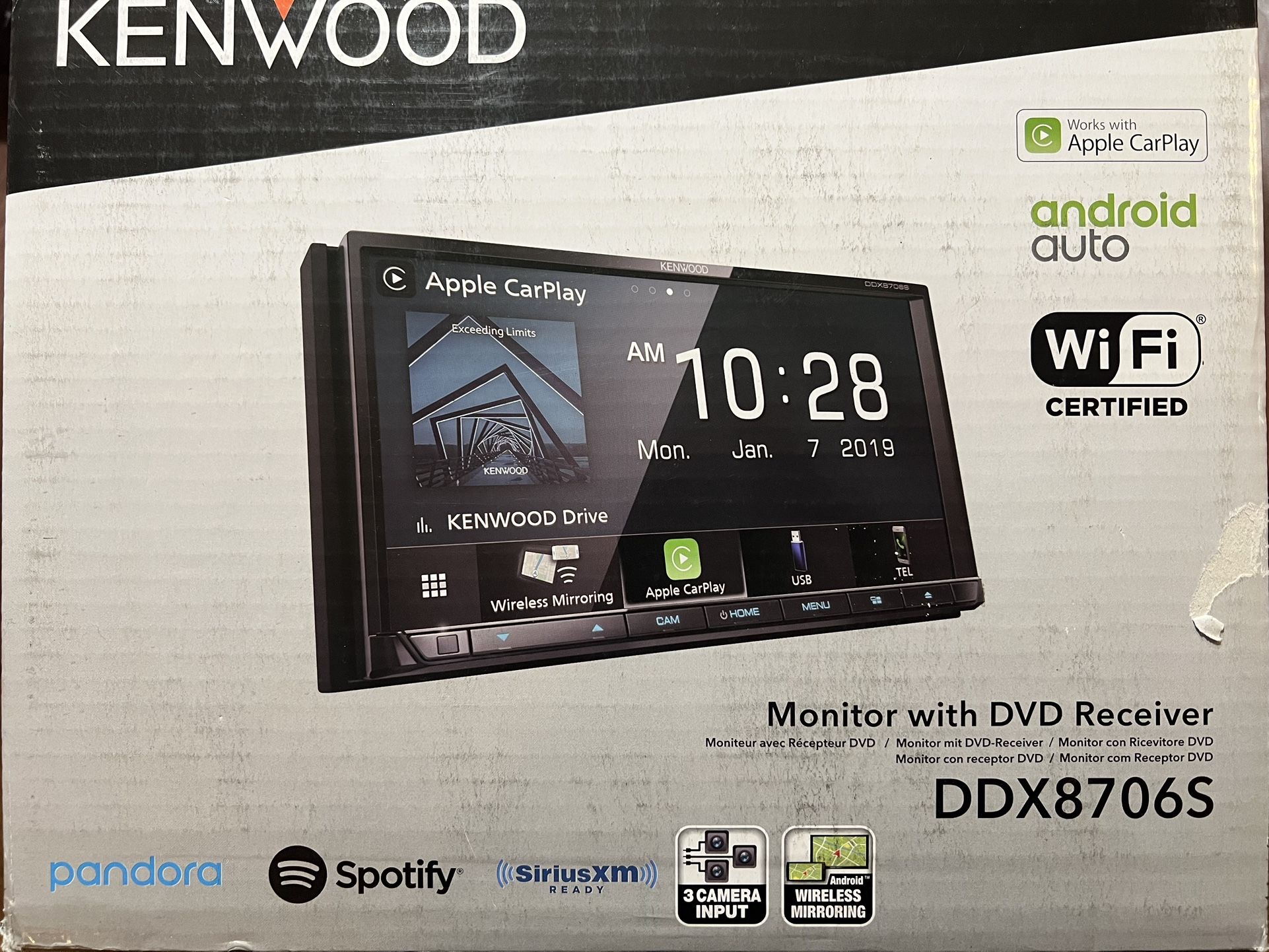 Kenwood DVD Receiver with Bluetooth DDX8706S