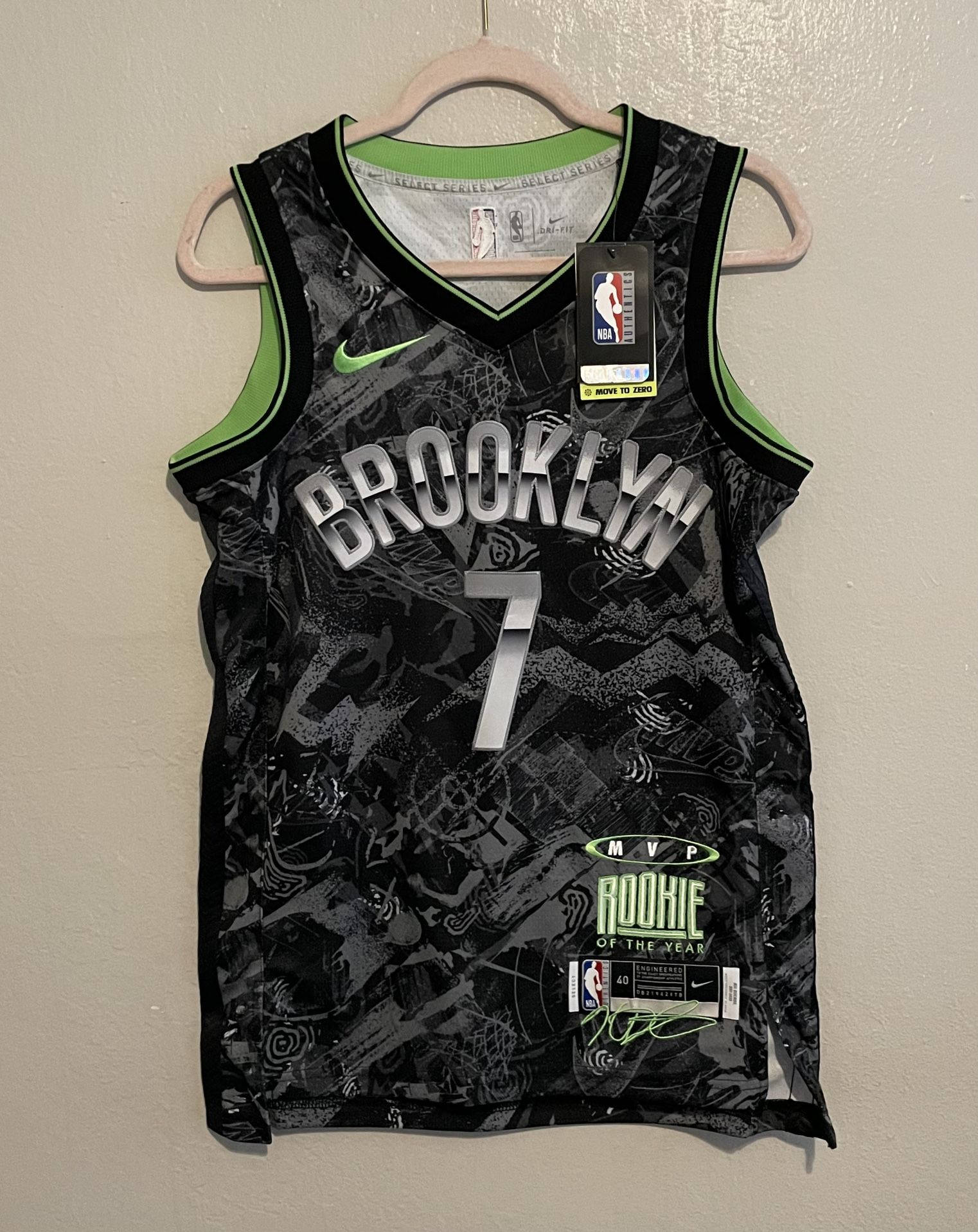 Kevin Durant Brooklyn Nets MVP Rookie of the Year NBA Nike Jersey Adult Size S